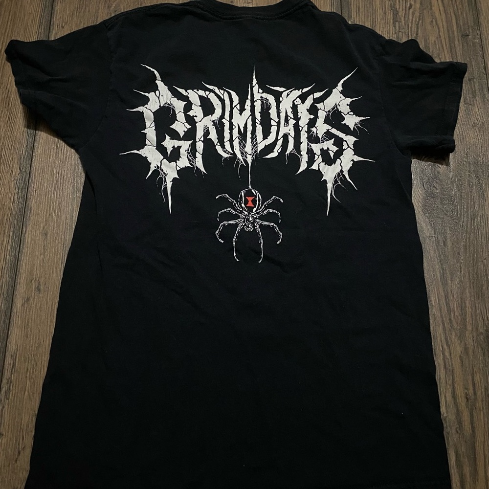 Spider Web Graphic Black Shirt